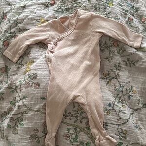 Soft Blush  footed One-Piece for Babies